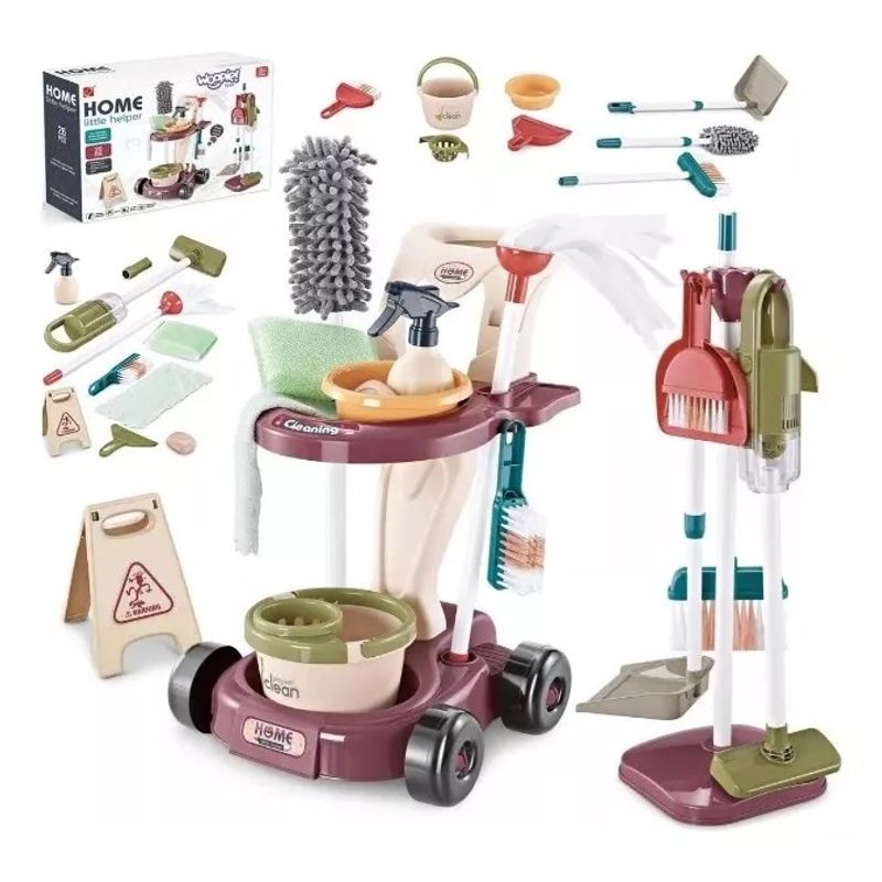 GENERICO - Juguete De Limpieza Para Niños Set De Aseo Didactico 26 Pcs
