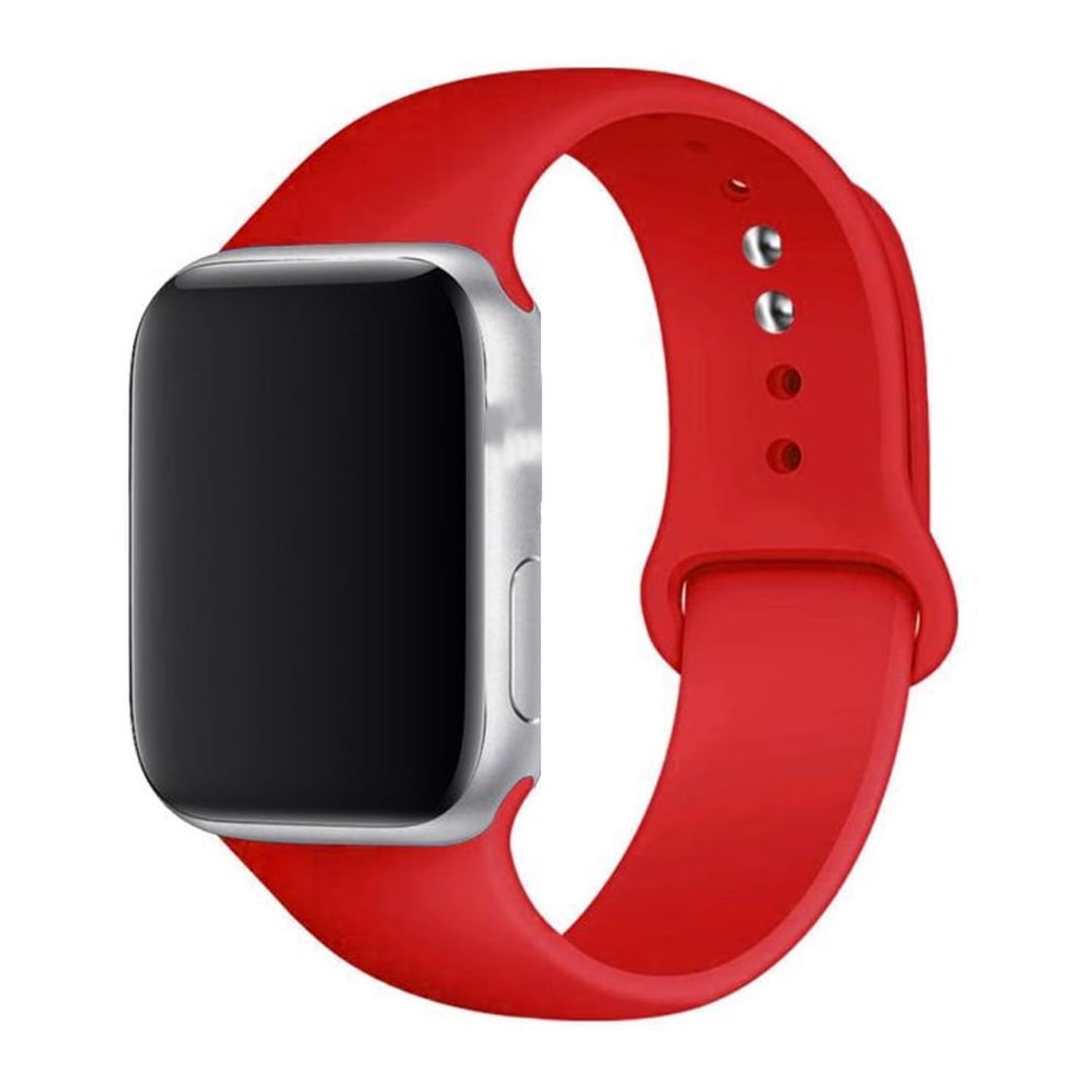 GENERICO Correa Silicona Para Apple Watch 42 44 45 46 49mm Rojo