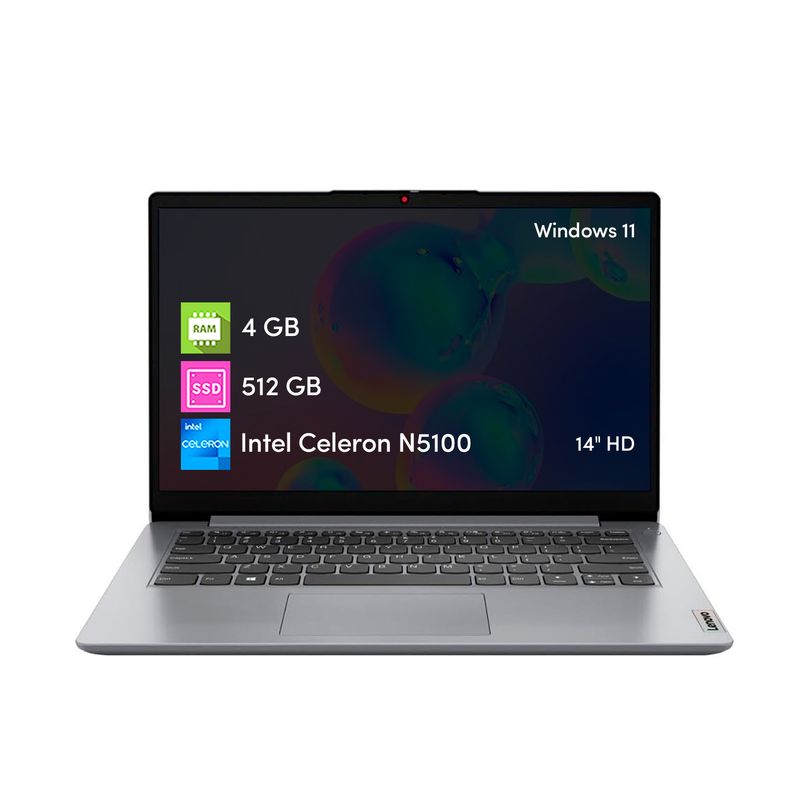 LENOVO - Notebook Lenovo Ideapad Celeron 4GB 512GB SSD 14 FHD Win11