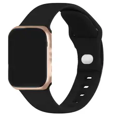 GENERICO - Correa Silicona Para Apple Watch 42 44 45 46 49mm Negro