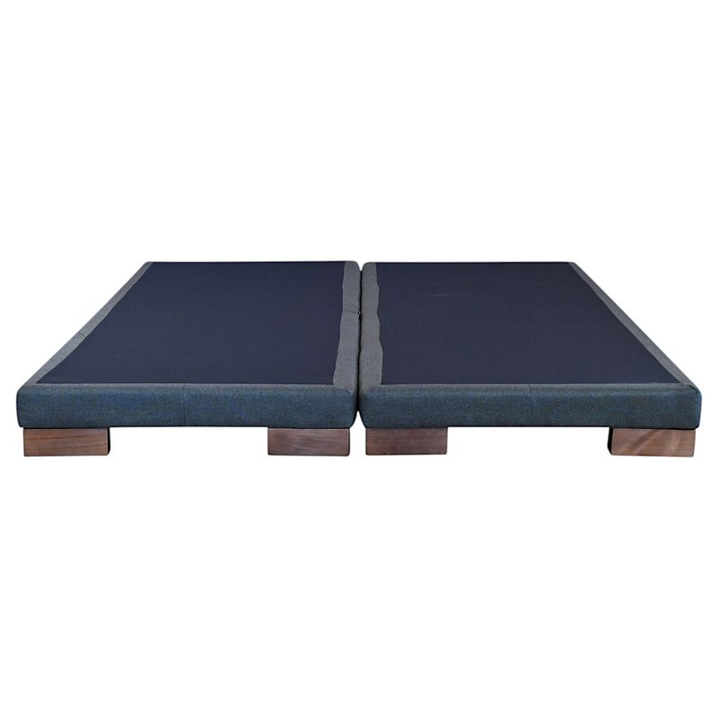 BLOCCARE - Base De Cama Full Dividida Box 8 cm largo 200cm con patas madera 4.5cm