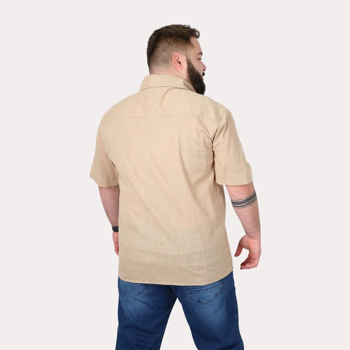 GANGSTER - Camisas Mc Algodón Imbe Beige Gangster
