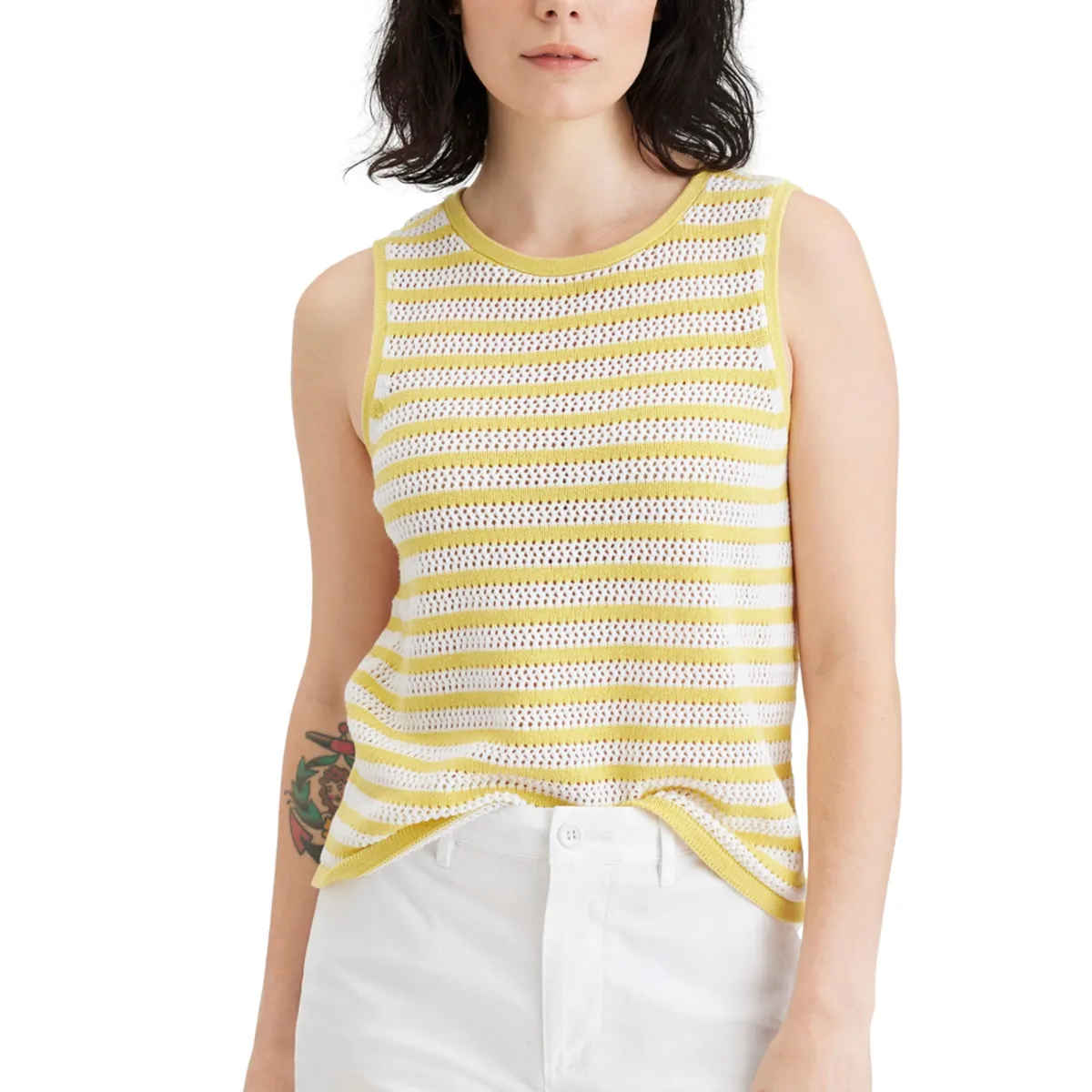 DOCKERS - Sweater Mujer Tank Regular Fit Amarillo Dockers