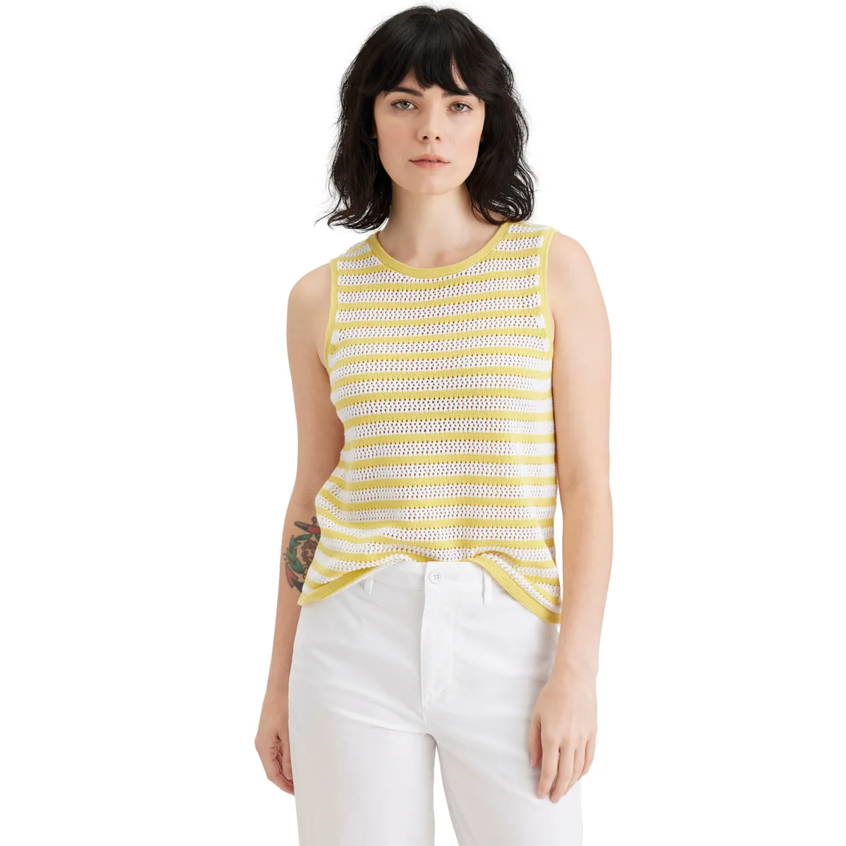 DOCKERS - Sweater Mujer Tank Regular Fit Amarillo Dockers