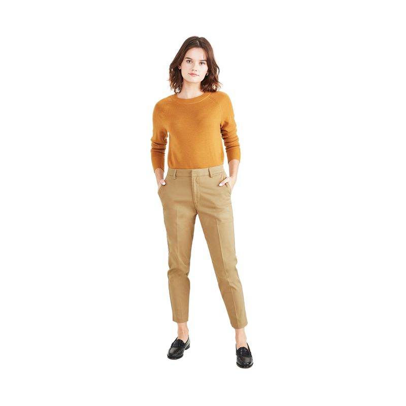 DOCKERS - Pantalón Mujer Slim Ankle Fit Beige Dockers