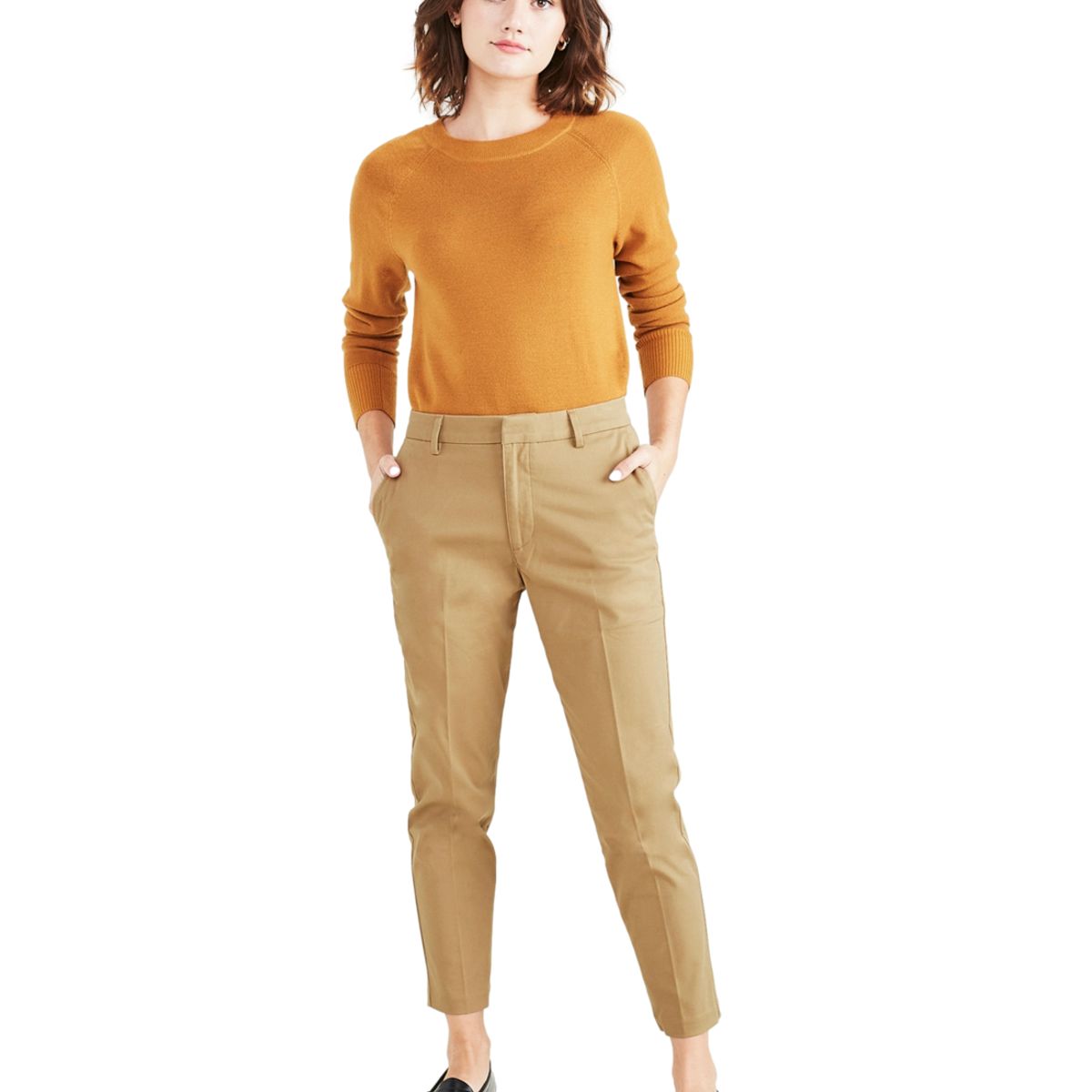 DOCKERS - Pantalón Mujer Slim Ankle Fit Beige Dockers