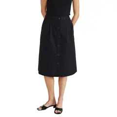 DOCKERS - Falda Mujer Midi High Rise Negro