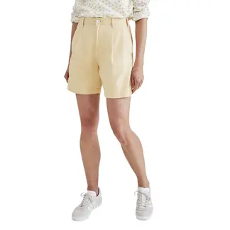 DOCKERS - Short Mujer Original Khaki Pleated Amarillo