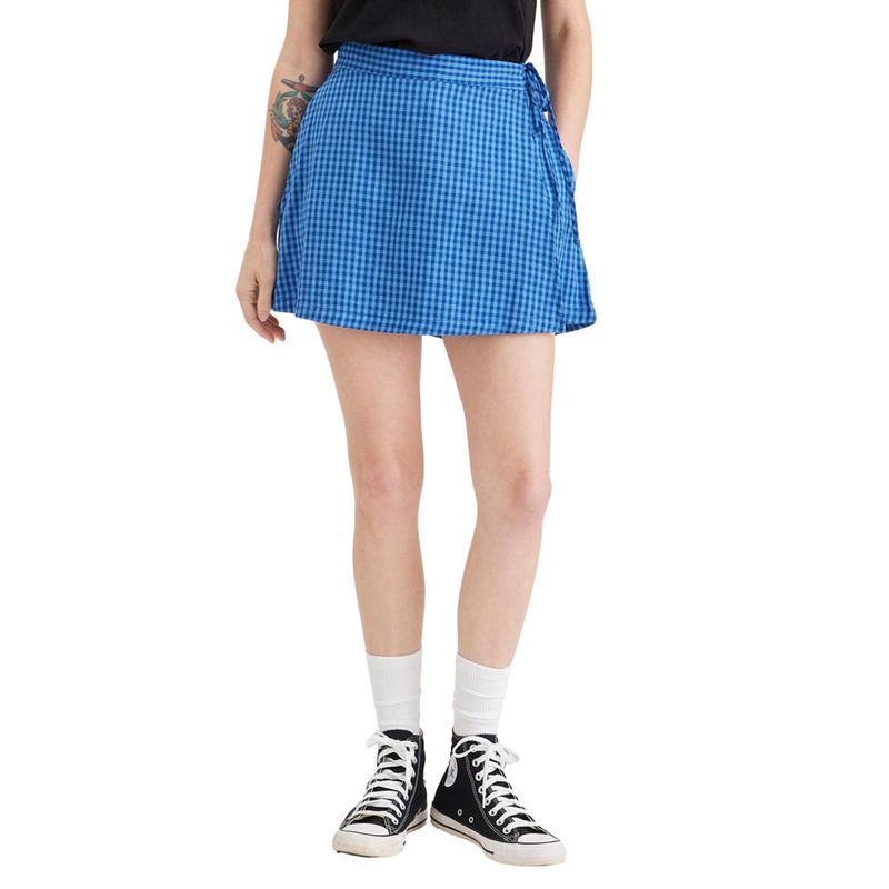 DOCKERS - Falda Short Mujer Mini Fit Ceramic Blue Dockers