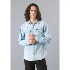LEE - Camisa Regular Western Azul Claro