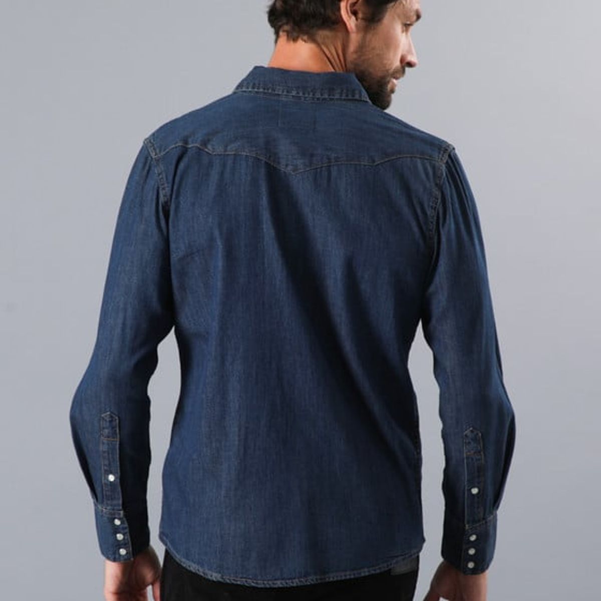 WRANGLER - Camisa Regular Fit Denim LS Azul Oscuro