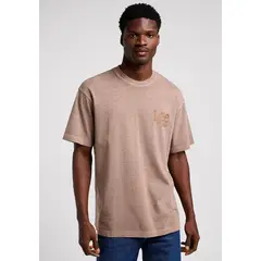 LEE - Polera Loose Fit Logo Tee Café