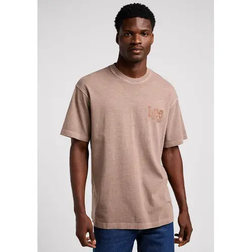 LEE - Polera Loose Fit Logo Tee Café