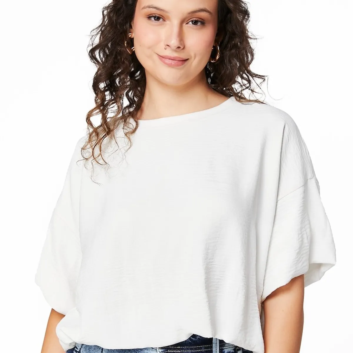 EFESIS - POLERA EBBE REGULAR OVERSIZE GLOBO - Negro