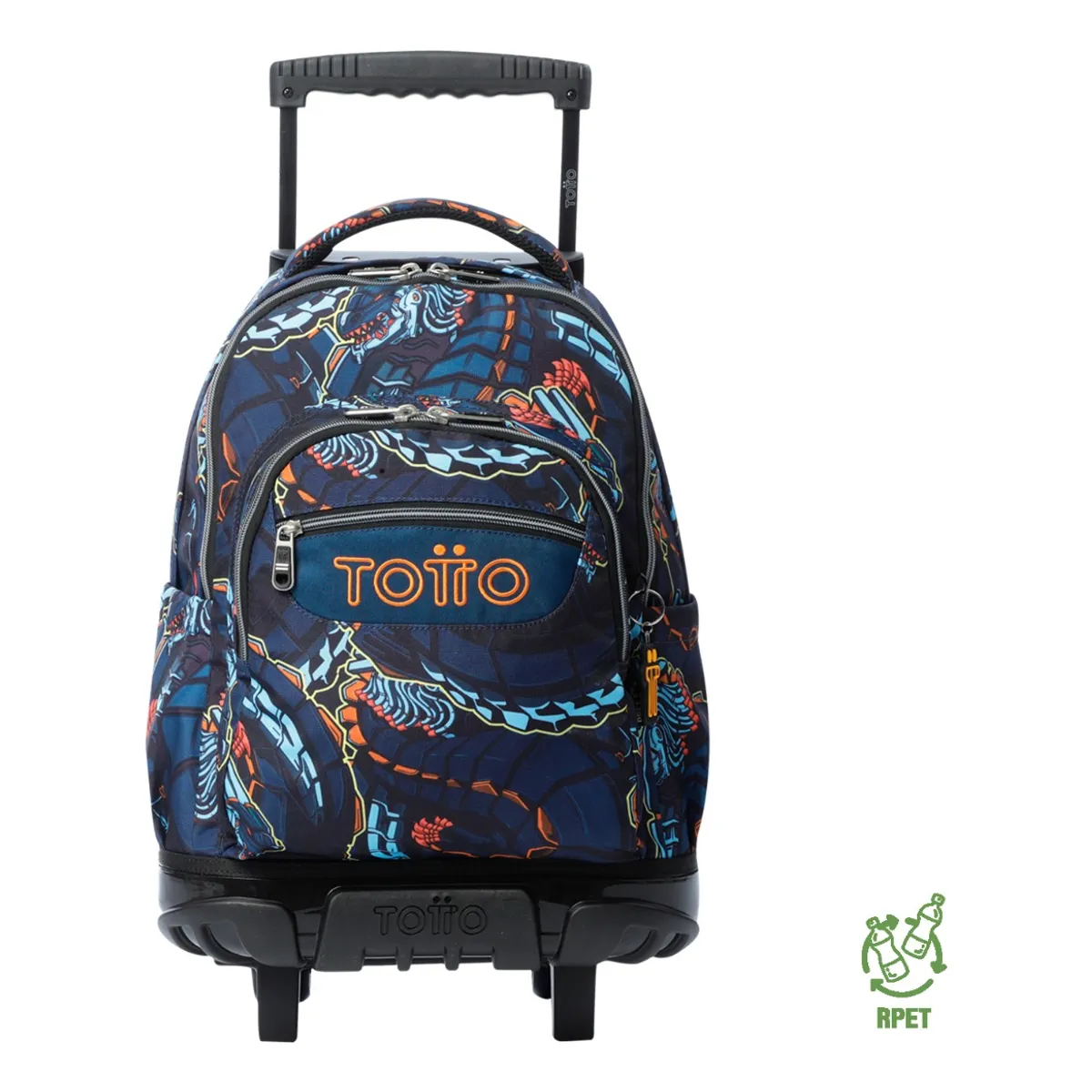 TOTTO - Mochila Escolar Totto Rpet Impermeable con Ruedas Niño 26L