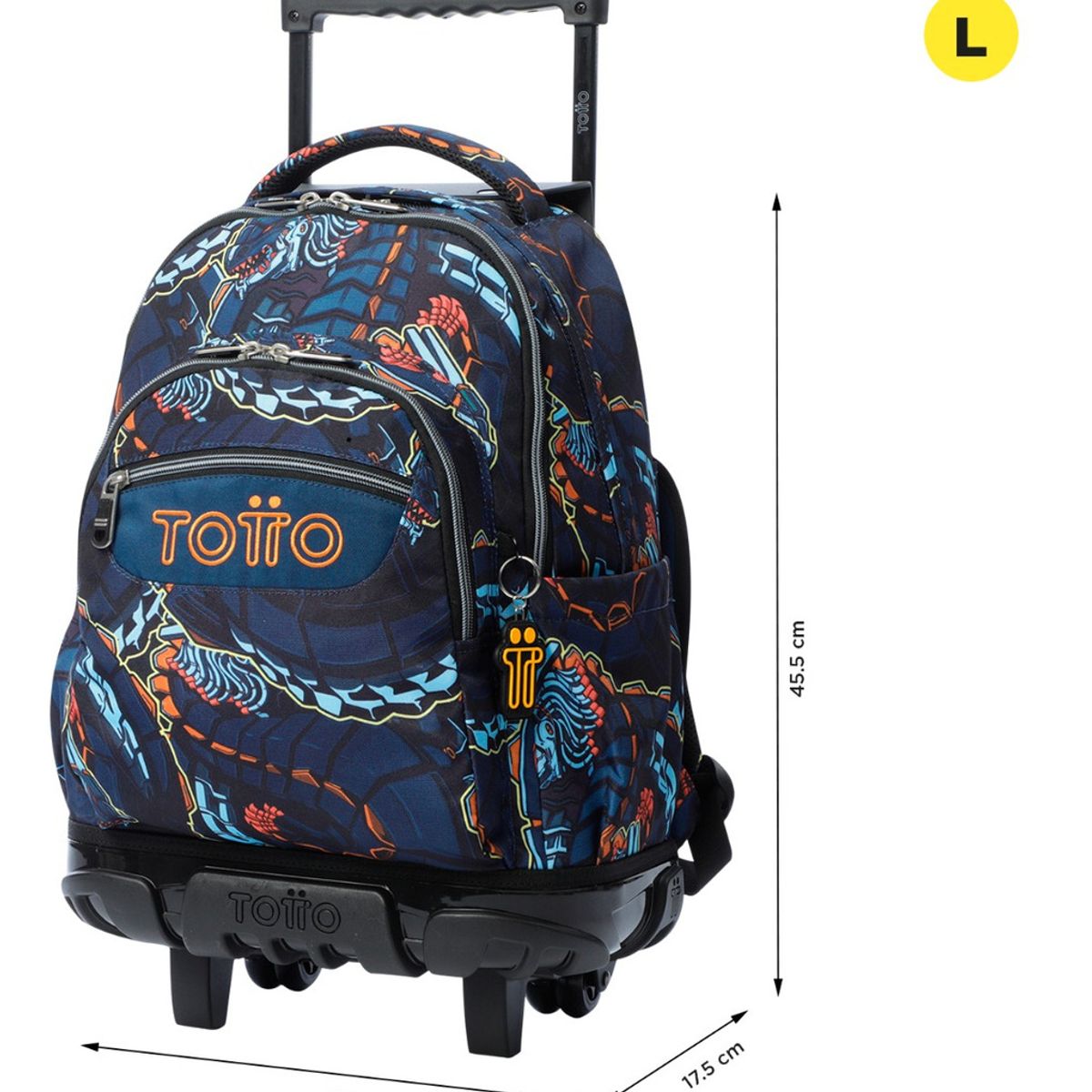 TOTTO - Mochila Escolar Totto Rpet Impermeable con Ruedas Niño 26L