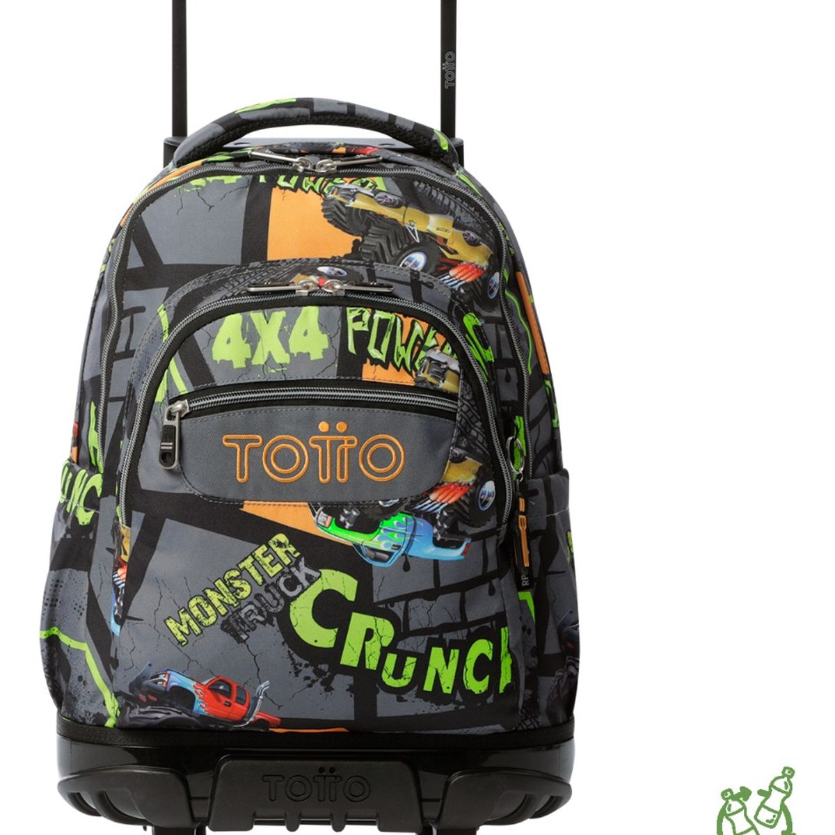 TOTTO - Mochila Escolar Totto Rpet Impermeable con Ruedas Niño 26L