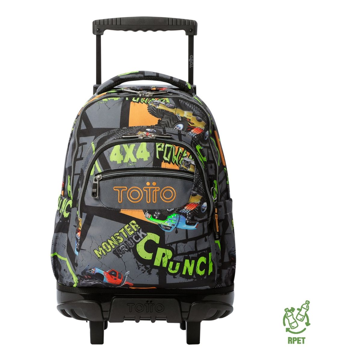 TOTTO - Mochila Escolar Totto Rpet Impermeable con Ruedas Niño 26L