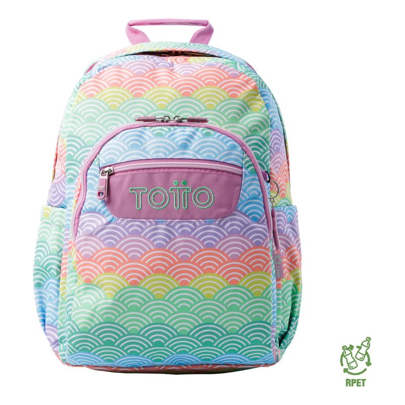 TOTTO - Totto Mochila Notebook Escolar Niña Impermeable 20L Eco001