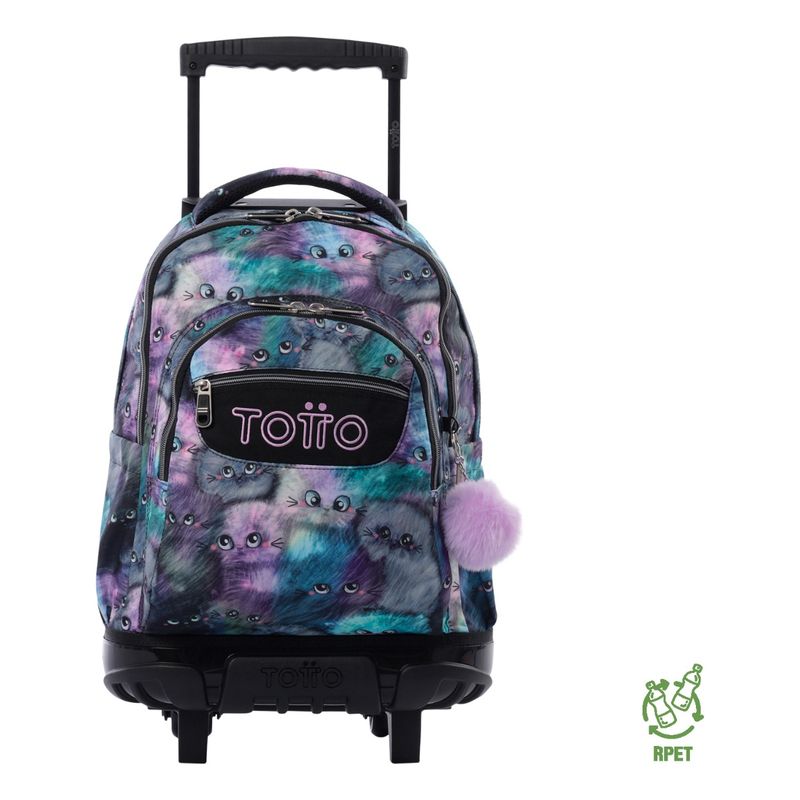 TOTTO - Mochila Escolar Totto Rpet Impermeable con Ruedas Niña 26L