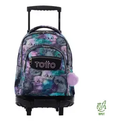 TOTTO - Mochila Escolar Rpet Impermeable con Ruedas Niña 26L