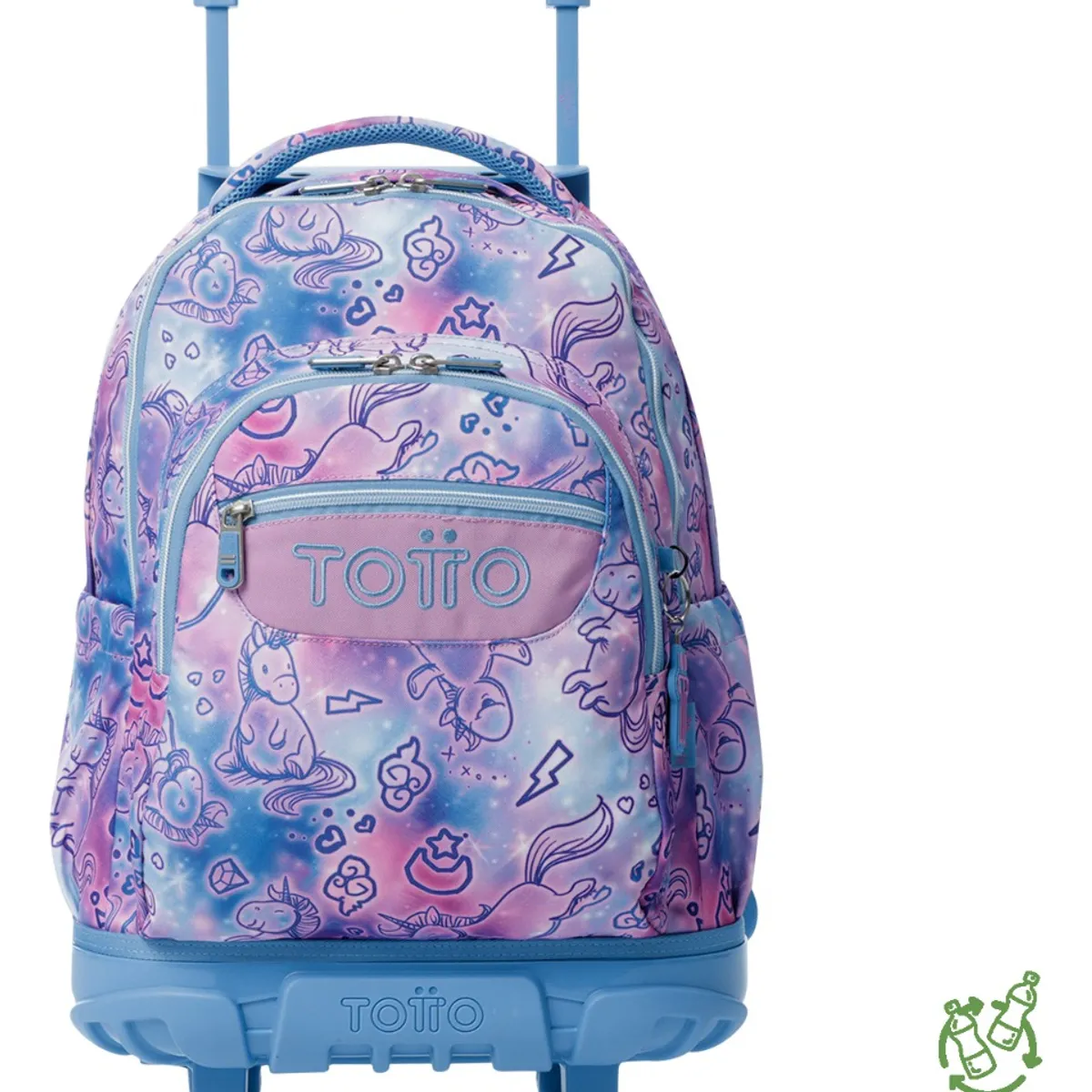 TOTTO - Mochila Escolar Totto Rpet Impermeable con Ruedas Niña 26L