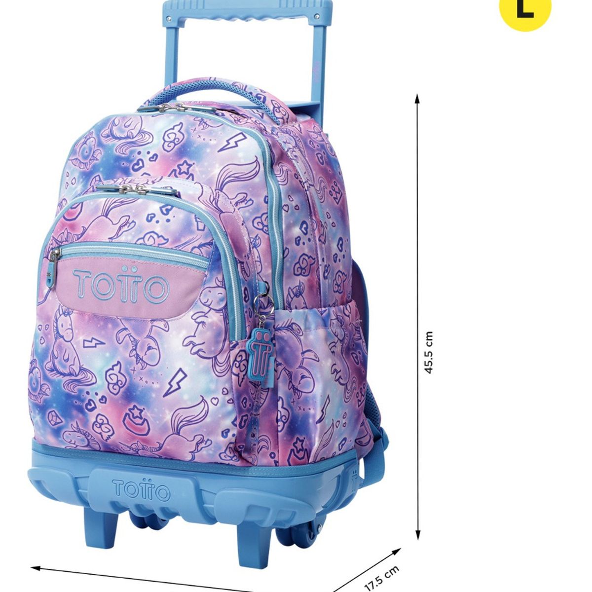 TOTTO - Mochila Escolar Totto Rpet Impermeable con Ruedas Niña 26L