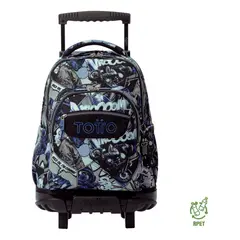 TOTTO - Mochila Escolar Rpet Impermeable con Ruedas Niño 26L
