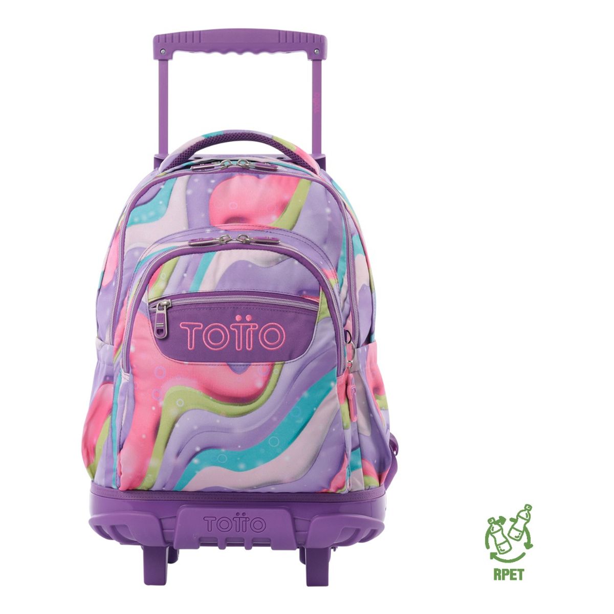 TOTTO - Mochila Escolar Totto Rpet Impermeable con Ruedas Niña 26L