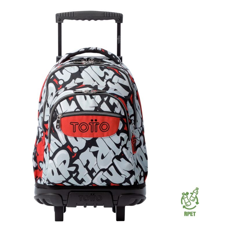 TOTTO - Mochila Escolar Totto Rpet Impermeable con Ruedas Niño 26L
