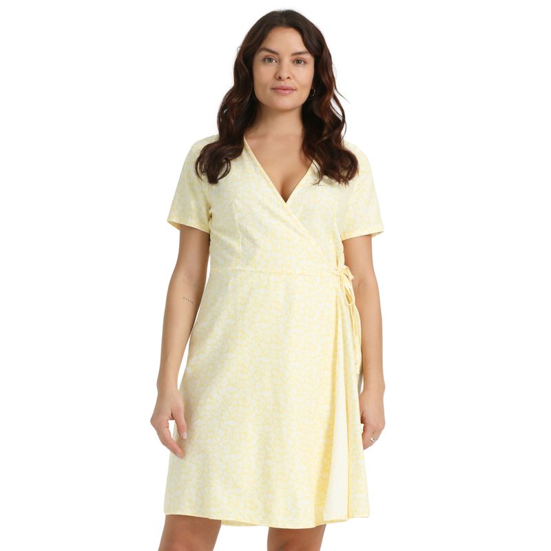 DOCKERS - Vestido Mujer Wrap Amarillo Dockers