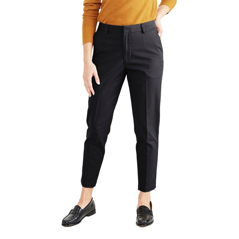 DOCKERS - Pantalón Mujer Refined Slim Fit Negro Dockers