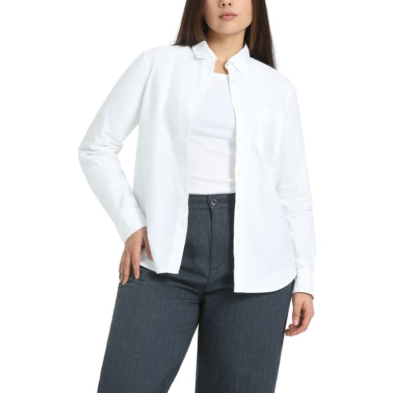 DOCKERS - Blusa Mujer Original Core Woven Regular Fit Blanco Dockers