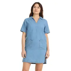 DOCKERS - Vestido Mujer Collared Mini Azul