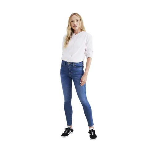 DOCKERS - Jeans Mujer Mid Rise Skinny Fit Azul