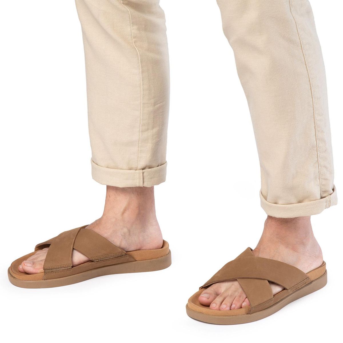 GUANTE - Sandalia semi abierta - Hombre - Berna - Guante - Camel