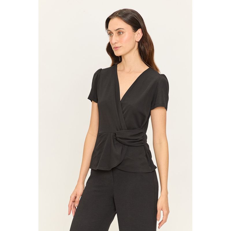 ASH - Polera Manga Corta Negro Mujer Ash