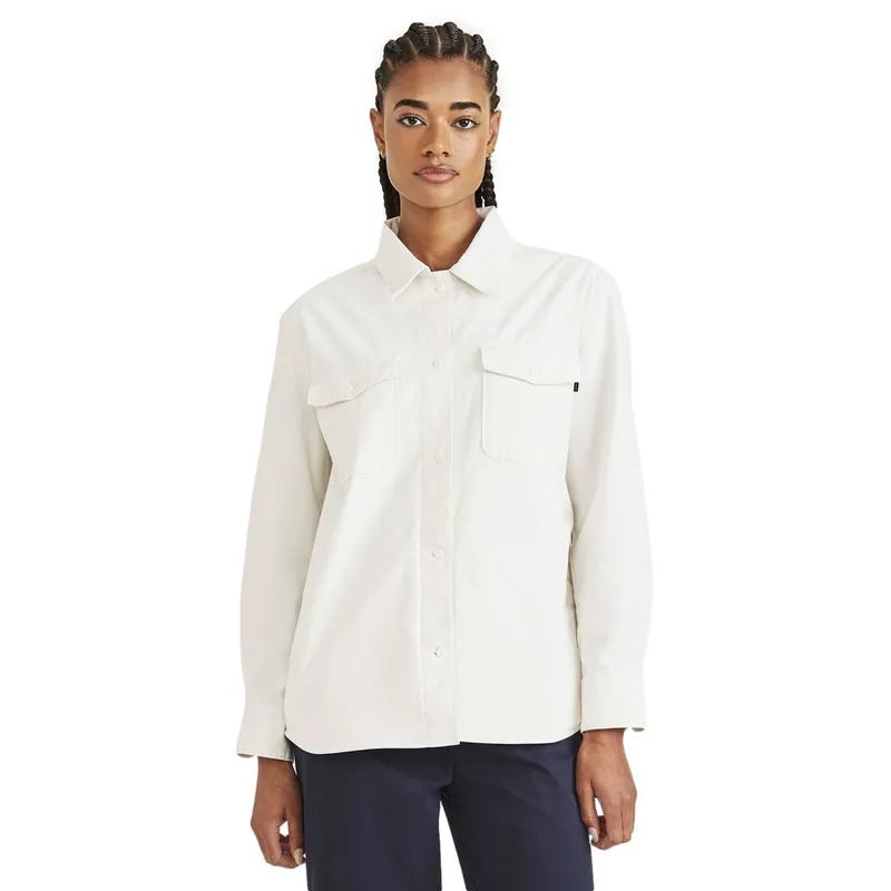 DOCKERS - Blusa Mujer Relaxed Fit Blanca Dockers
