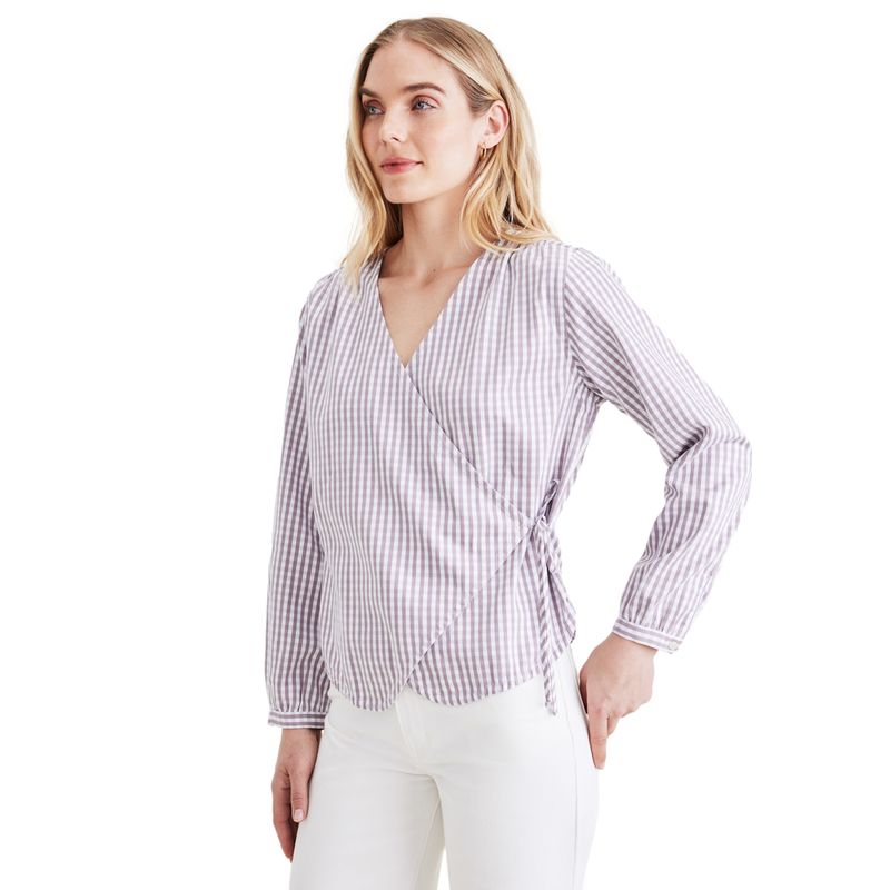 DOCKERS - Blusa Mujer Flowy Blouse Regular Fit Morado Dockers