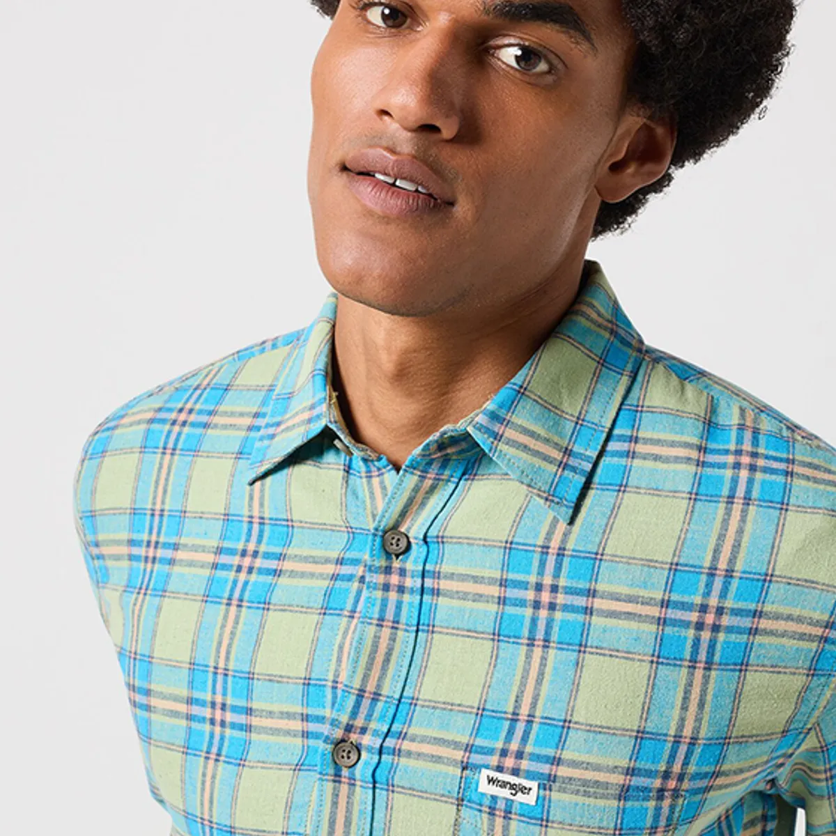 WRANGLER - Camisa Regular Fit 1 Pocket LS Verde