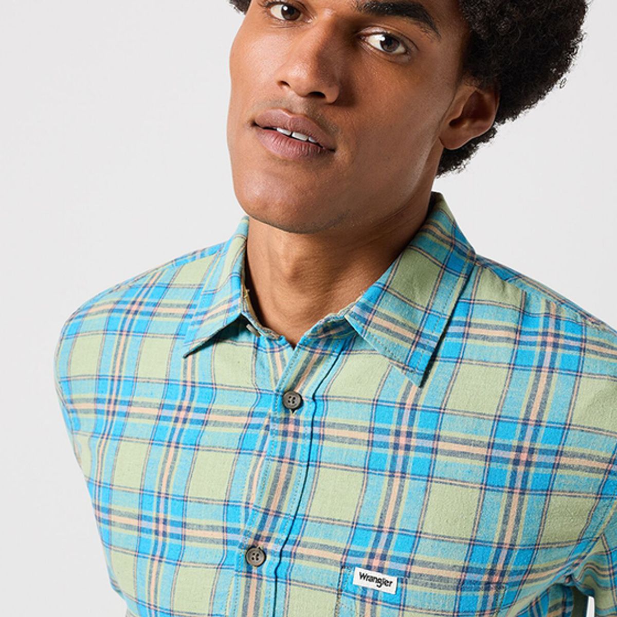 WRANGLER - Camisa Regular Fit 1 Pocket LS Verde