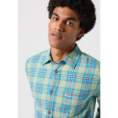 WRANGLER - Camisa Regular Fit 1 Pocket LS Verde