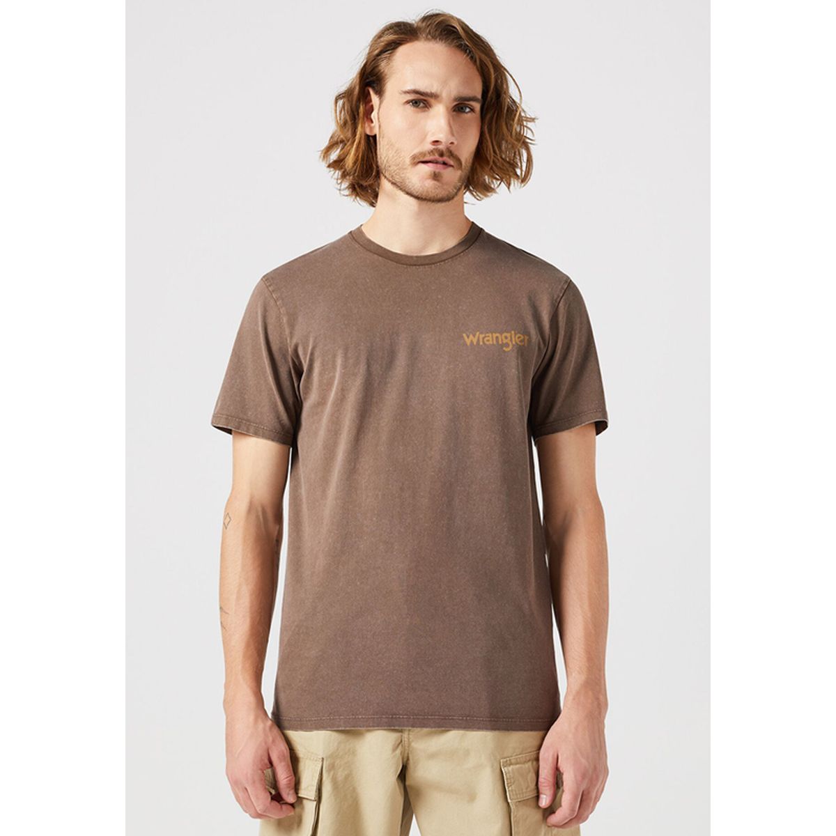 WRANGLER - Polera Regular Fit Casey Jones Tee Café
