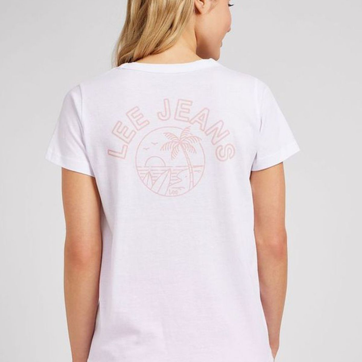 LEE - Polera Regular Fit Graphic Beach Tee Blanco