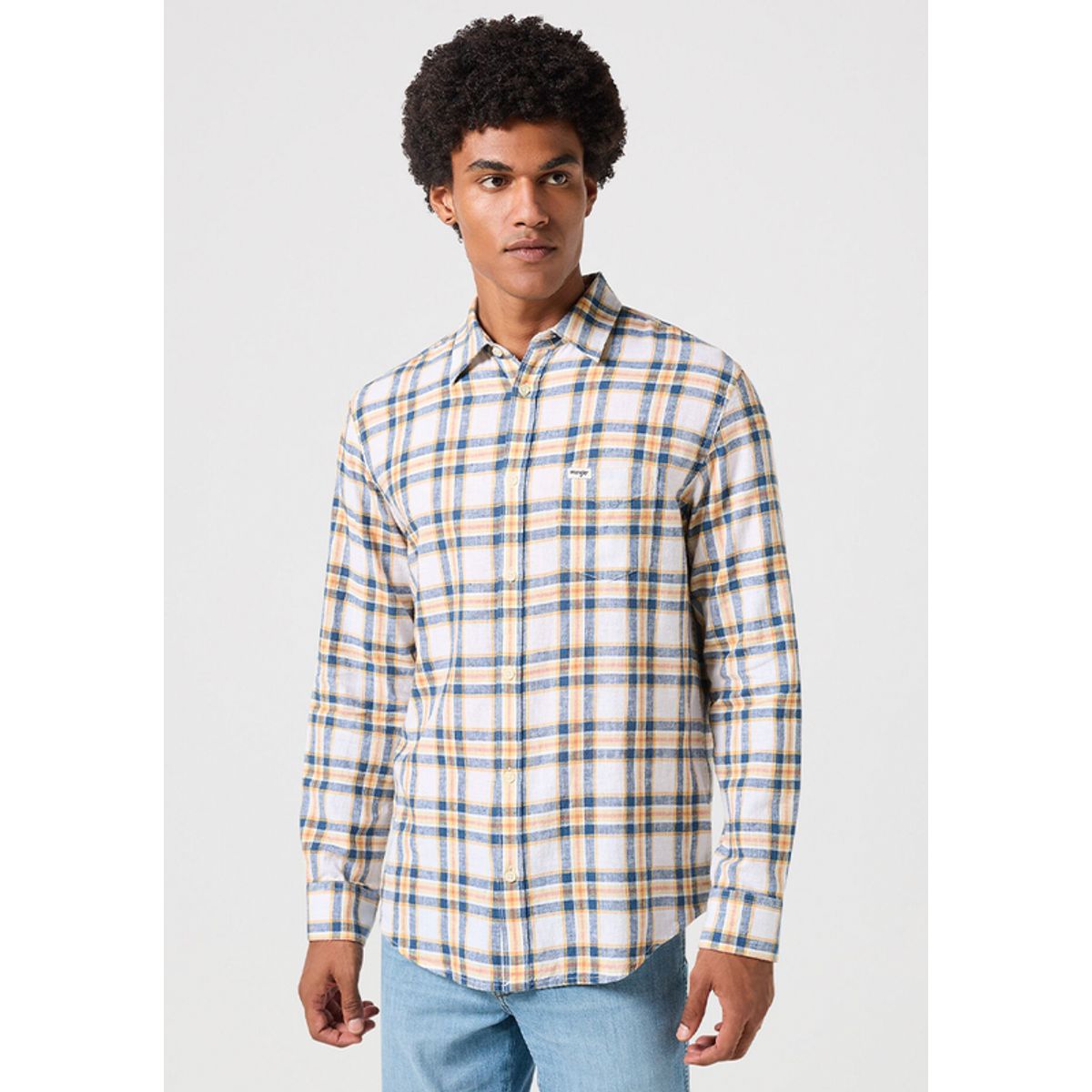 WRANGLER - Camisa Regular Fit 1 Pocket LS Blanco