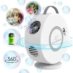 GENERICO - Máquina Burbujas Portátil Giratoria 360° + Liquidos