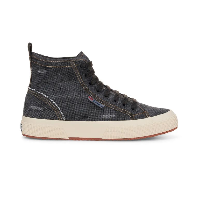 Zapatilla 2573 Cotton Denim Black Bristol Beige
