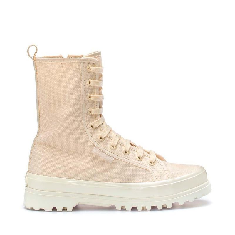 SUPERGA - Zapatilla 2641 Alpina High Shiny Beige Raw - Beige