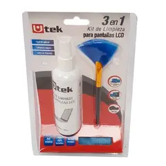 UTEK - Kit de Limpieza 3 en 1 Escobilla, Líquido y Paño de Microfibra