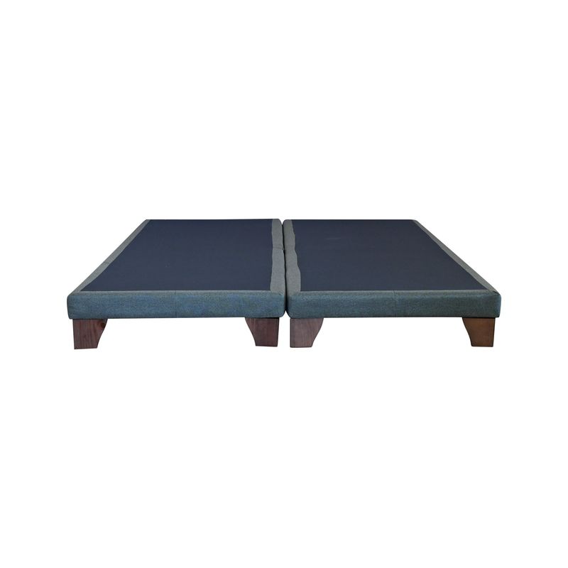BLOCCARE - Base De Cama Full Dividida Box 13 cm largo 190cm con patas madera 11cm